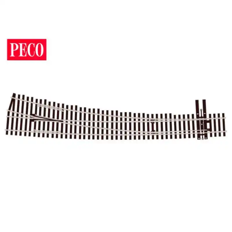 Pravá oblouková výhybka, poloměry 1524/914 mm, délka 282 mm, 2,1 mm, H0, Peco SL-8376 Oblíbený