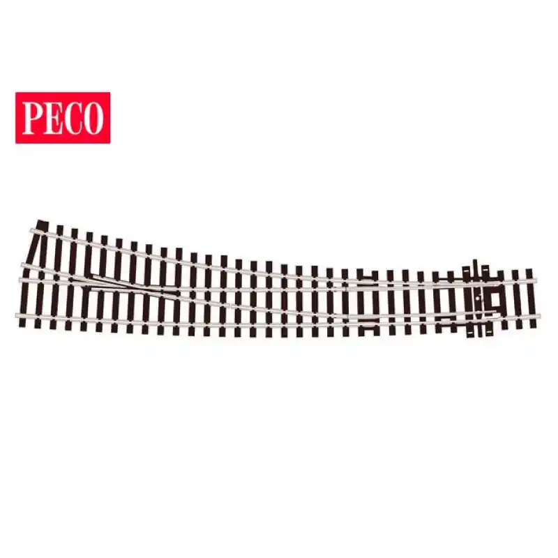 Pravá oblouková výhybka, poloměry 1524/762 mm, délka 258 mm, H0, Peco SL-E86 Dokud Zásoby Vydrží