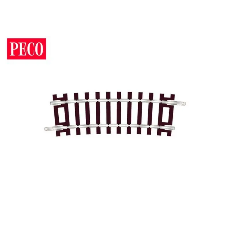 Dokud Zásoby Vydrží Oblouková kolej SETRACK, poloměr 438 mm, 11,25˚, H0, Peco ST-227