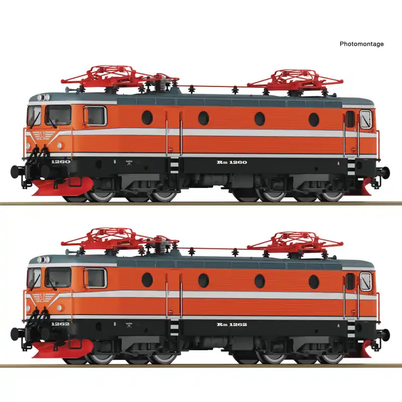 Set dvou elektrických lokomotiv Rm, SJ, zvuková verze, IV. epocha, H0, Roco 7510048 Top Prodej