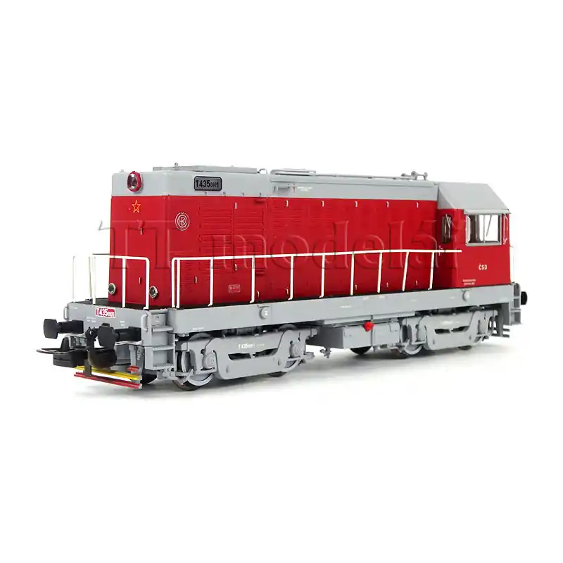 Motorová lokomotiva T 435 "Hektor", červená, ČSD, III. epocha, analogová verze, H0, Piko 52928 Oblíbený