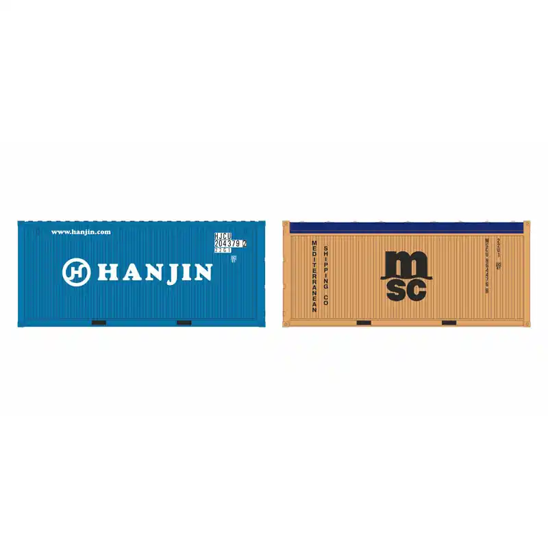 Set 2 kontejnerů Hanjin 20 LC + MSC OT, H0, IGRA MODEL 98010025 Cenově Výhodný