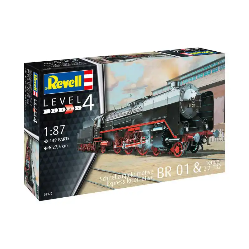 Stavebnice rychlíkové parní lokomotivy BR 01 + tendr 2´2´T32, H0, Revell 02172 Výhodná Nabídka