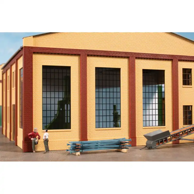 Autentický Stěny 2578D, s průmyslovými okny P, H0, Auhagen 80630