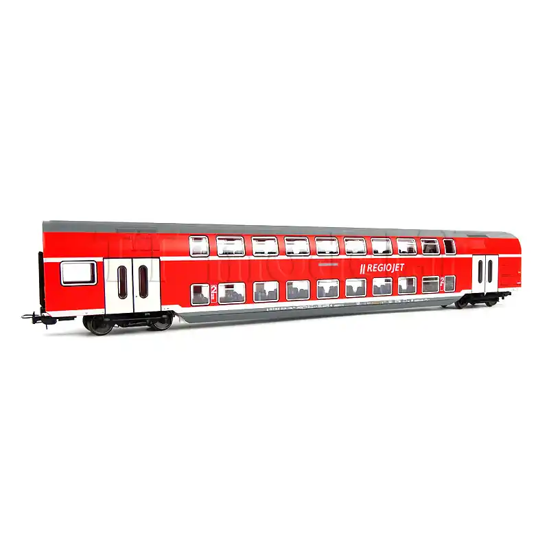 Čtyřnápravový patrový osobní vůz 2. třídy DBz750, Regiojet, VI. epocha, H0, Tillig 73820 Výhodná Nabídka