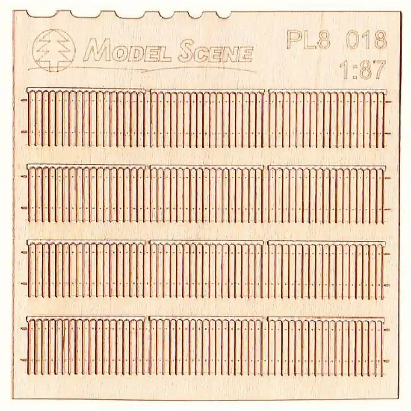 Akce Prkenný plot nízký, H0, Model Scene PL8-018