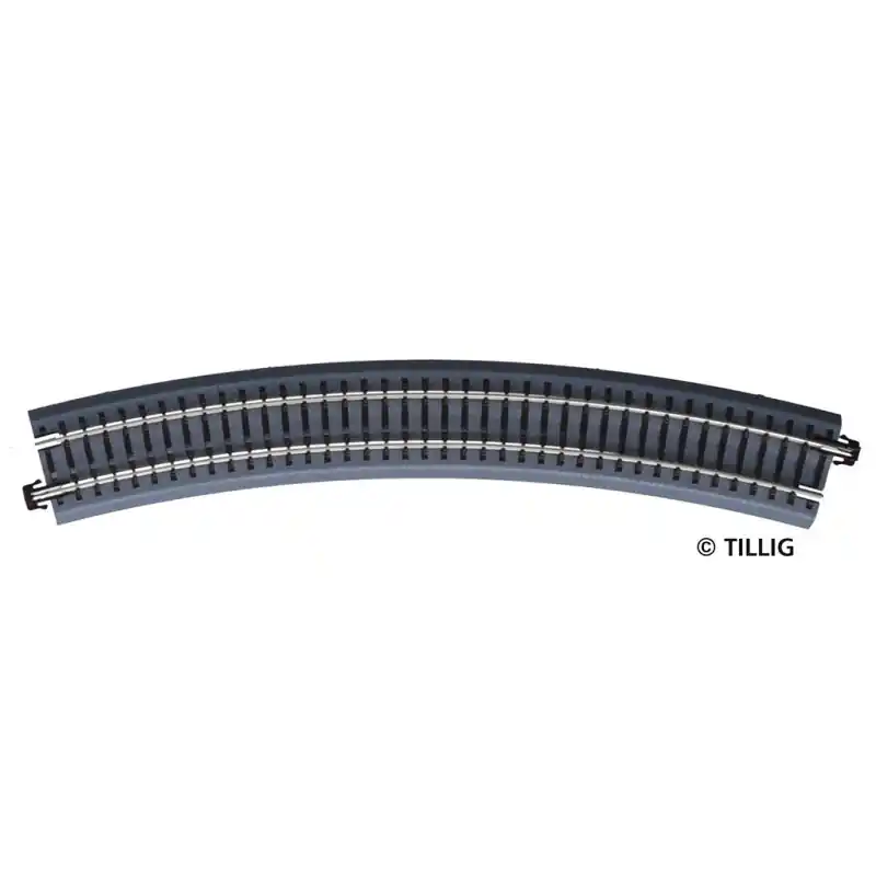 Oblouková kolej s podložím BR 31, R 396 mm/30 st., hnědé pražce, TT, Tillig 83780 Nejprodávanější