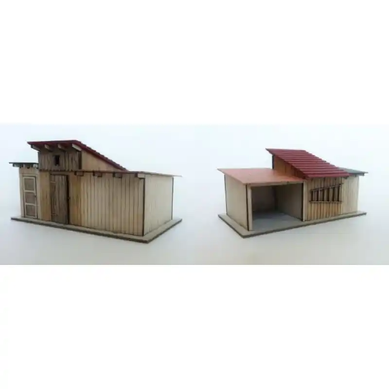 Akční Nabídka Trojice kůlen Malá Hraštice, stavebnice, H0, IGRA MODEL 161003
