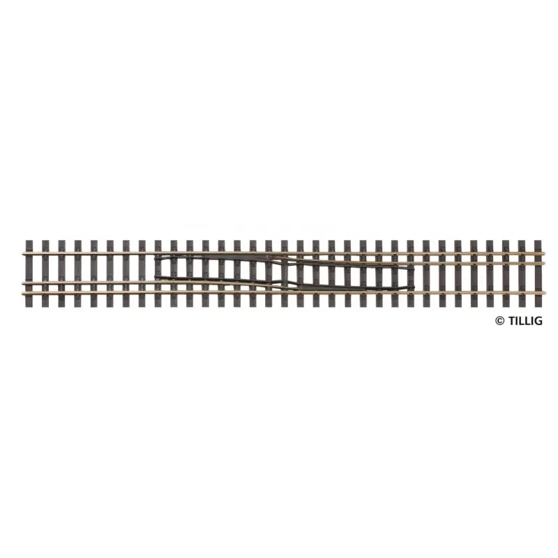 Splítka se změnou strany zleva doprava, 228 mm, H0/H0m, Tillig 85187 Novinka
