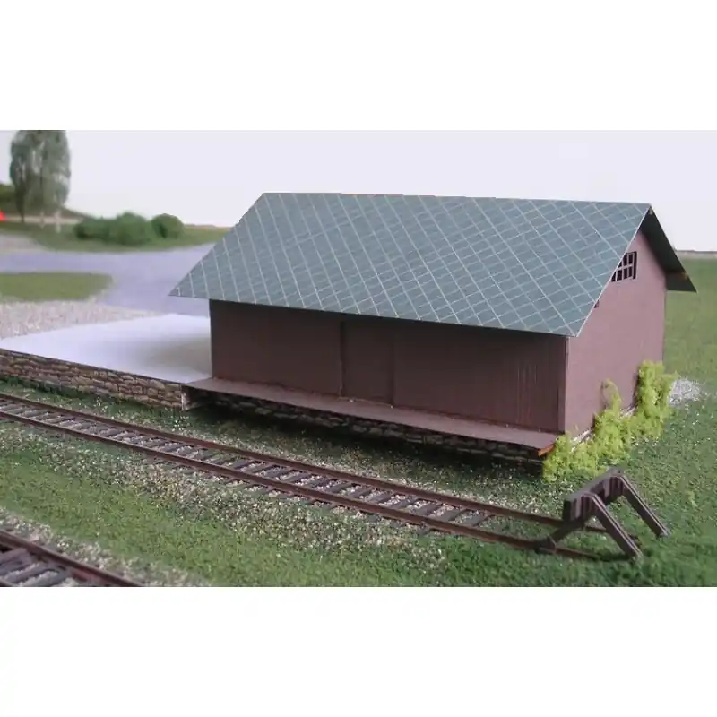 Dřevěný sklad velký Litovel, eternit, H0, KB model 5006ET Značkový
