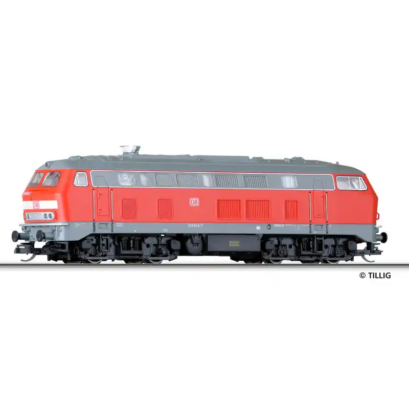 Omezená Nabídka Motorová lokomotiva 218 010-7, DB AG, V. epocha, REEDICE, TT, Tillig 502586