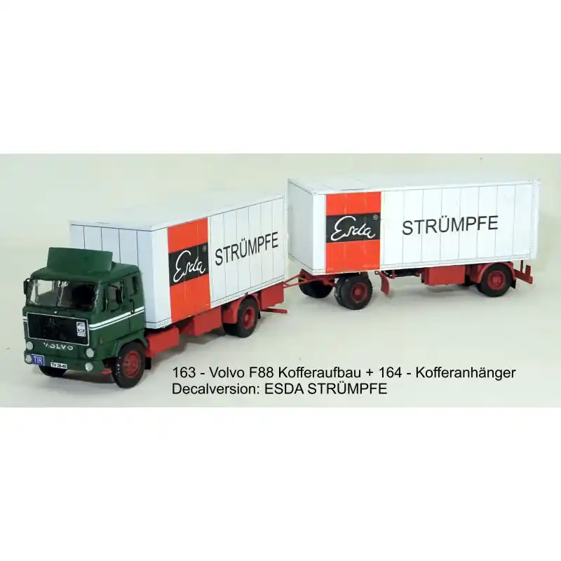 Ihned K Objednání Stavebnice, Volvo F88/89 skříňová nástavba, detailní kabina, Esda Strümpfe, TT, Štěpnička 163jb