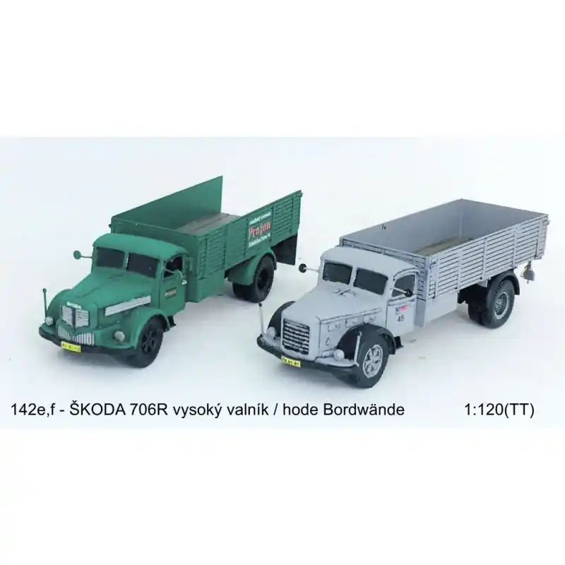 Stavebnice, Škoda 706 R, vysoký valník, detailní kabina, TT, Štěpnička 142f Jen Po Omezenou Doba