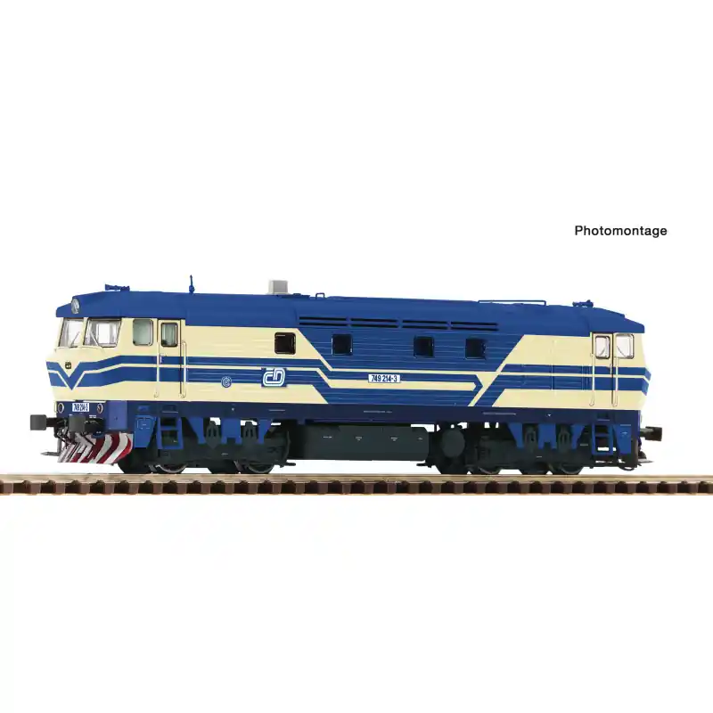 Motorová lokomotiva 749 214-3, ČD, zvuková verze, V. epocha, TT, Roco 7390026 Vysoce Kvalitní