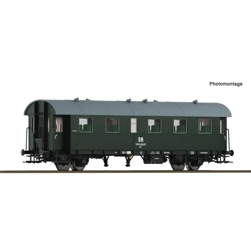Osobní vůz 2. třídy "Donnerbüchse", DR, s představky, IV. epocha, TT, Roco 6280048 Nejlepší Volba
