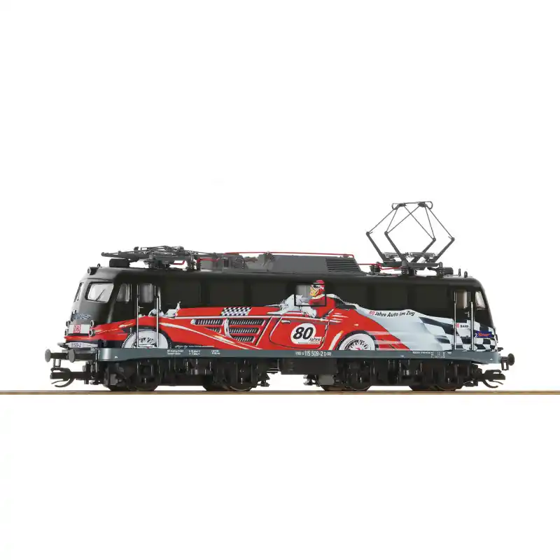 Elektrická lokomotiva 115 509-2, DB AG, "80 Jahre Autozug", analogová verze, VI. epocha, TT, Roco 7580033 Sezónní Sleva