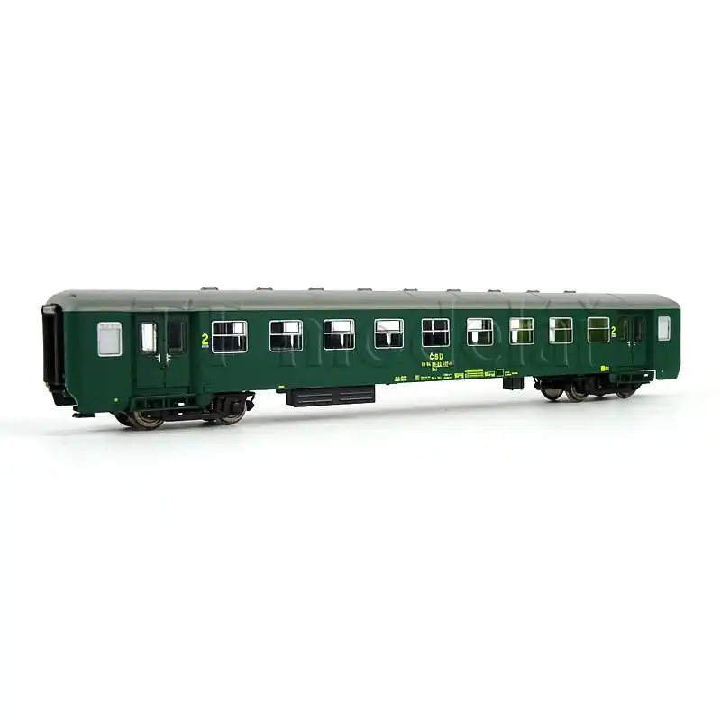 Cenově Výhodný Osobní vůz 2. třídy Bai "Osmidveřák", Jihlava 2, ČSD, IV. epocha, TT, IGRA MODEL 97000034
