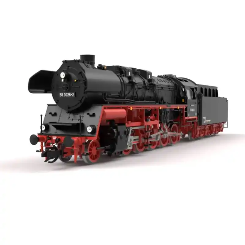 Originální Parní lokomotiva 58.3025-2, DR, s tendrem T34, IV. epocha, zvuková verze, TT, Saxonia 120108