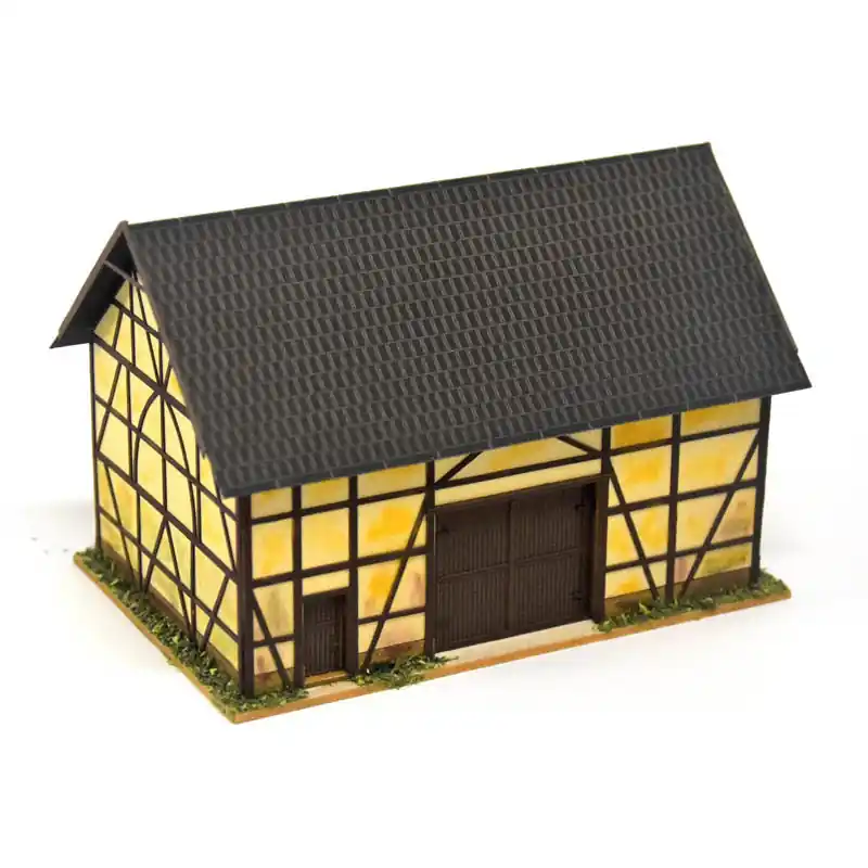 Stodola hrázděná, stavebnice, TT, BuBiModel tt60180 Originální