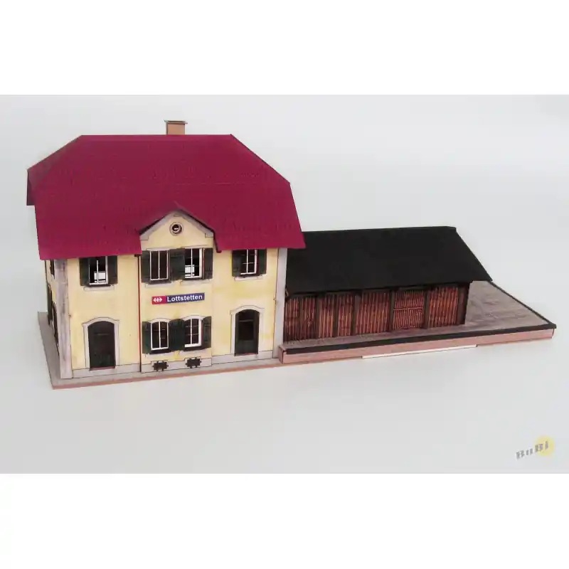 Levný Nádraží Lottstetten, stavebnice, TT, BubiModel tt60040
