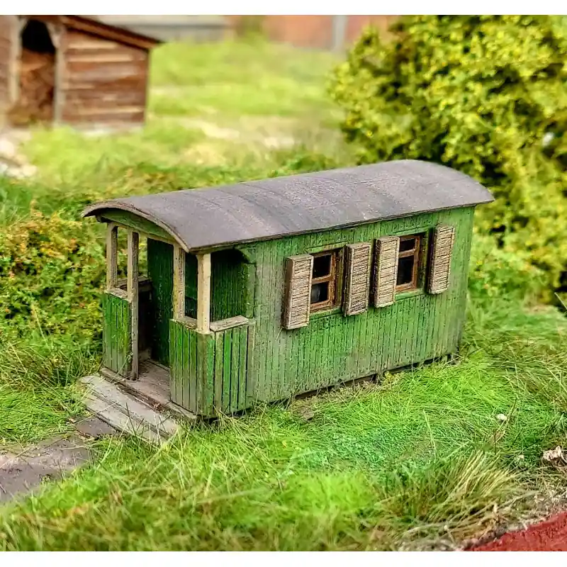 Stavebnice zahradní chaty ze starého vagónu, TT, Model Scene 91525 Aktuální
