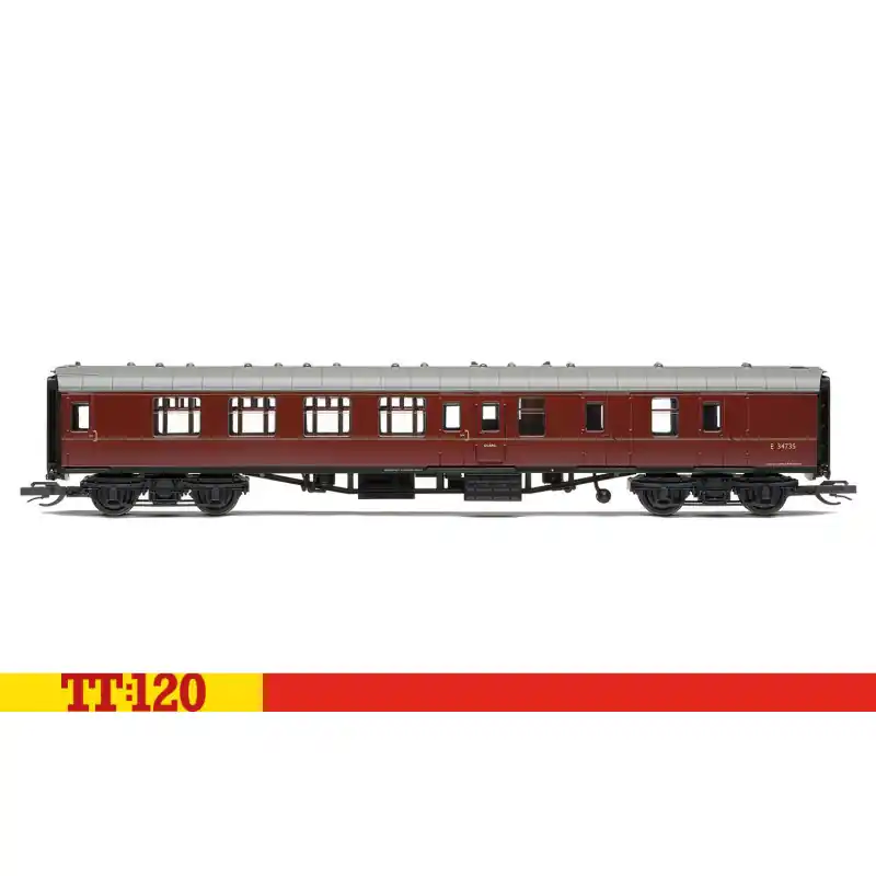 Osobní vůz se zavazadlovým oddílem Mk1 Brake Second Corridor E34735, BR, III. epocha, TT, Hornby TT4002 Must-Have