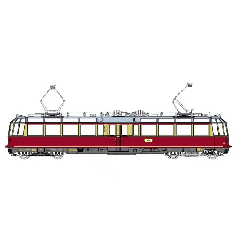 Vyhlídkový elektrický vůz ET 9101, DB, digitální verze, III. epocha, TT, Kres 51020101 Poslední Šance