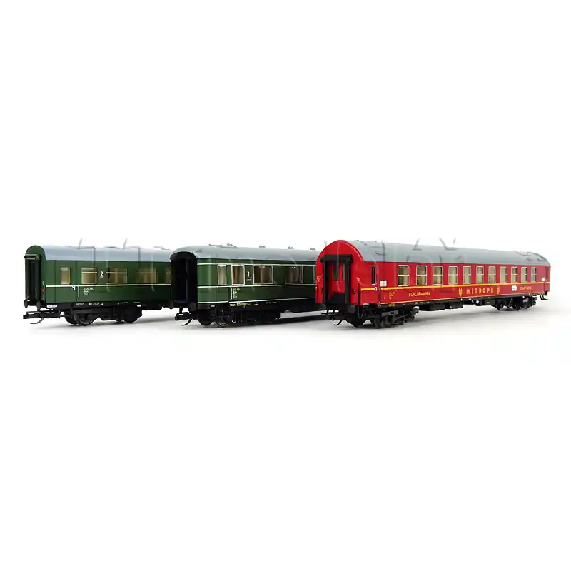 Vysoce Kvalitní Set osobního vlaku „D 118 Leipzig-Köln“, DR, III. epocha, TT, jednorázová série 2022, DOPRODEJ, Tillig 01068 E