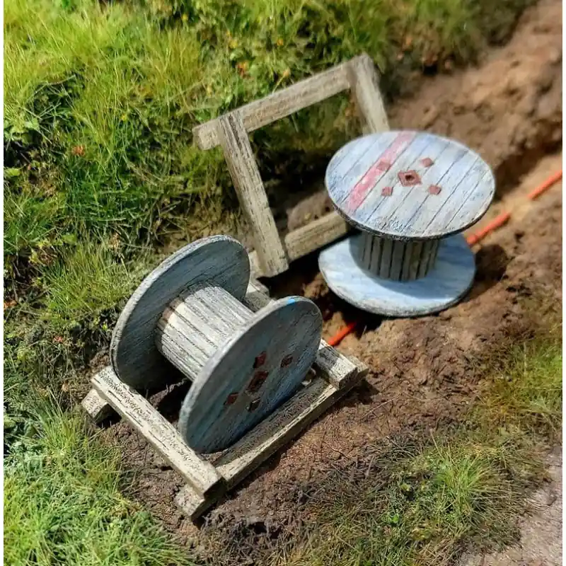 Cenově Výhodný Stavebnice, kabelové cívky, dva kusy, TT, Model Scene 41511