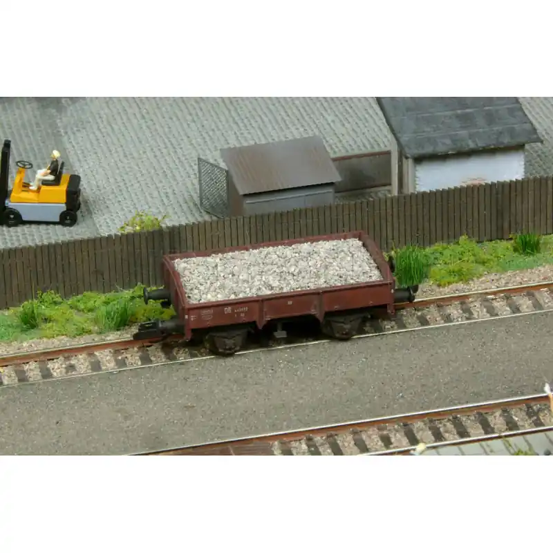 Náklad hrubého šedohnědého štěrku do vozu X PMT, TT, DOPRODEJ, TT modelář Sterk003 Sleva