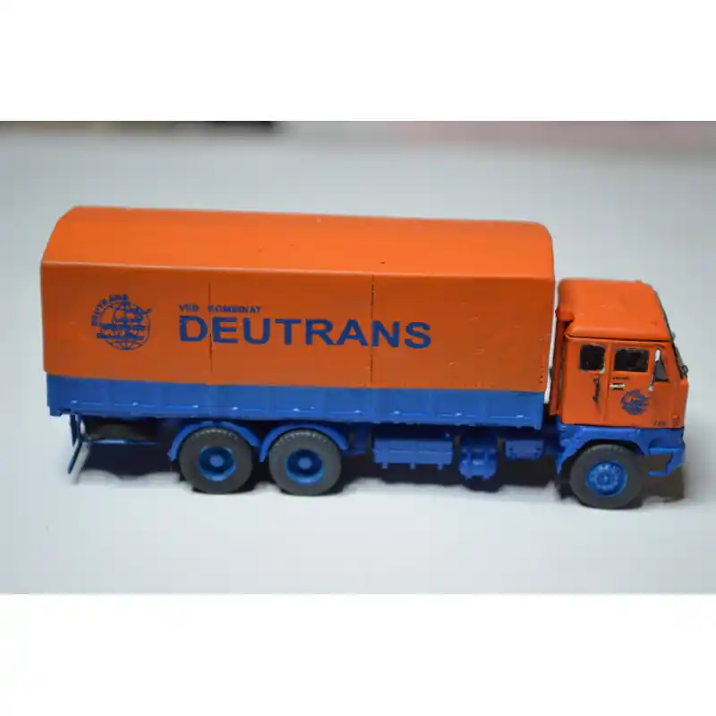 Stavebnice, Volvo F89 6x2 valník s plachtou, DEUTRANS, čirá kabina, TT, Štěpnička 131e Nová Kolekce