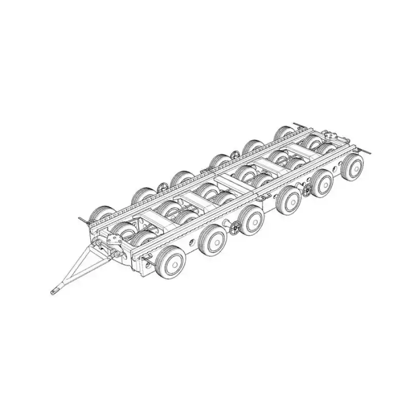 Resinová stavebnice těžkého 6nápravového německého podvalníku do 80 tun, TT, Hauler HTT120083 Super Cena