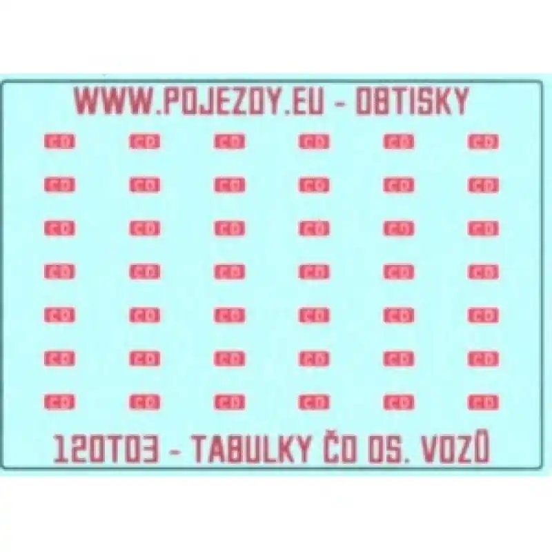 Logo ČD pro osobní vozy, TT, Pojezdy 12OT03 Originální