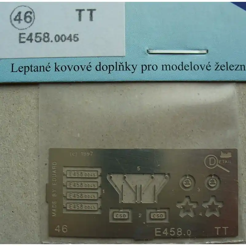 Vrácení Zdarma Řadové tabulky a detaily E 458.0045, ČSD, TT, Detail 00046