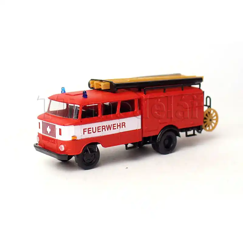 IFA W50L LF16, požární s bílým pruhem a s dřevěným kolem hadicového navijáku, TT, Haedl 127030 Víkendová Akce
