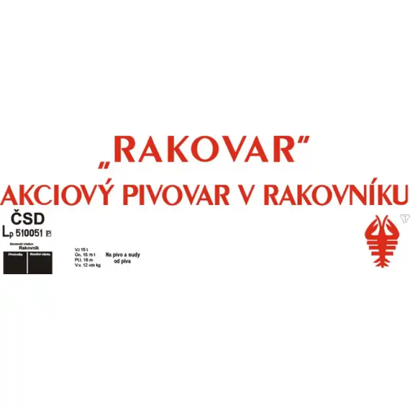 Nejlepší Cena Stavebnice chladicího vozu na pivo ČSD "Rakovar - Akciový pivovar v Rakovníku", TT, DK model TT0645