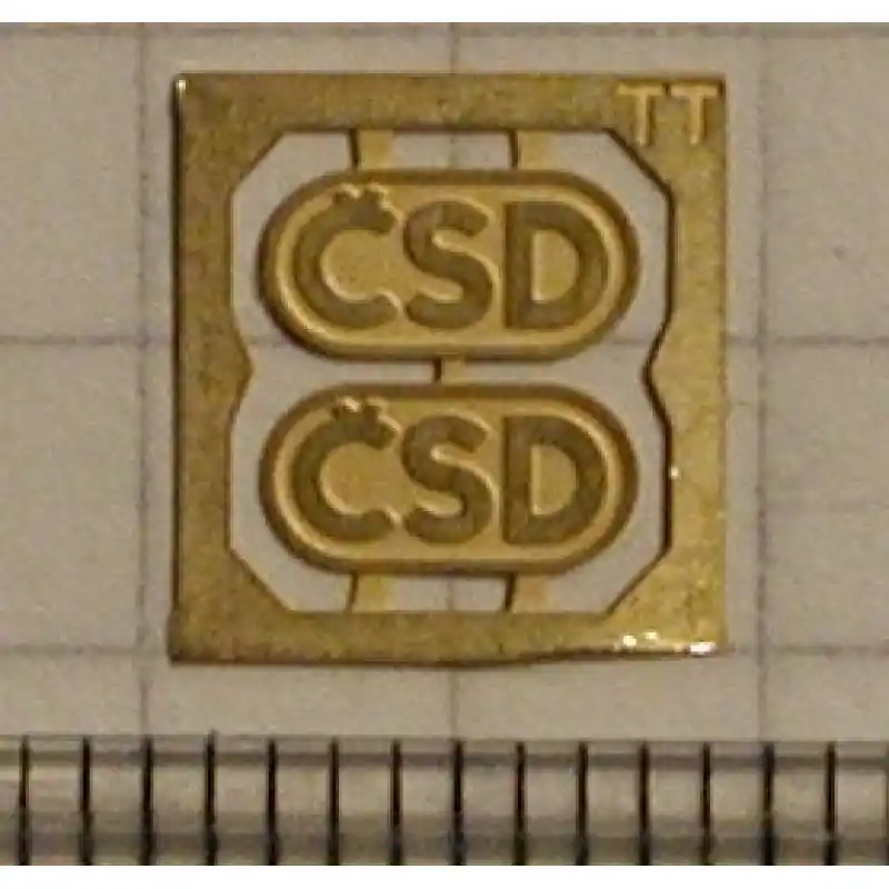 Oválné logo ČSD z 80. let, stadion - leptané, 2 kusy, TT, Lepieš 09 Akce
