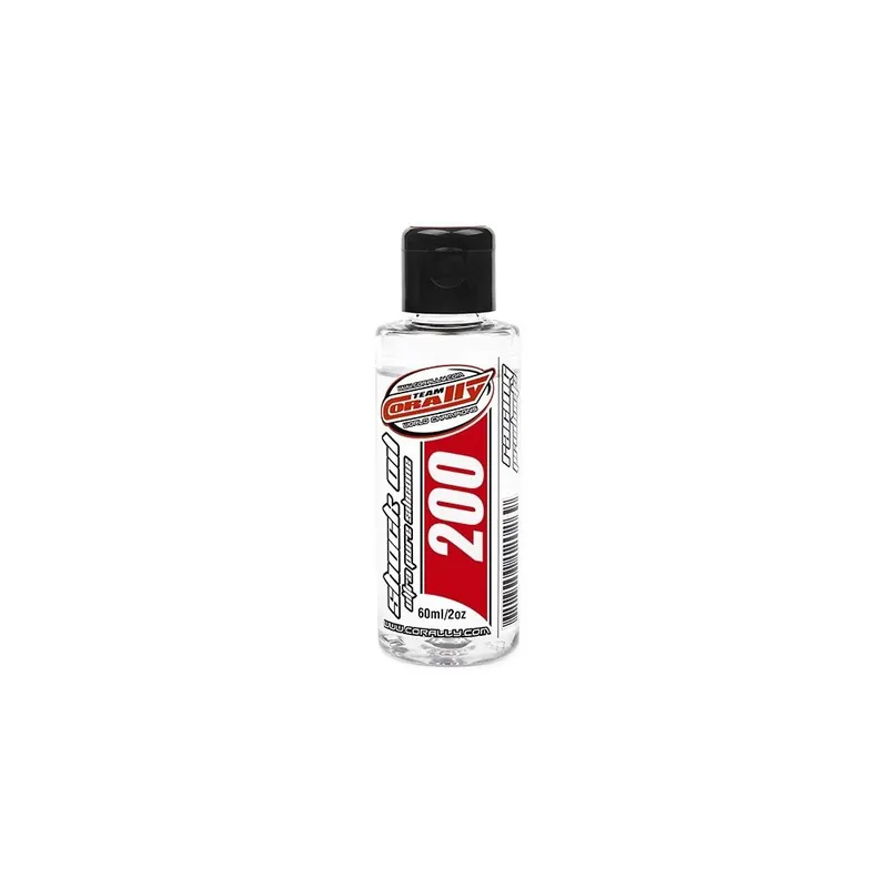 TEAM CORALLY - silikonový olej do tlumičů 200 CPS (60ml/2oz) Zlevněný