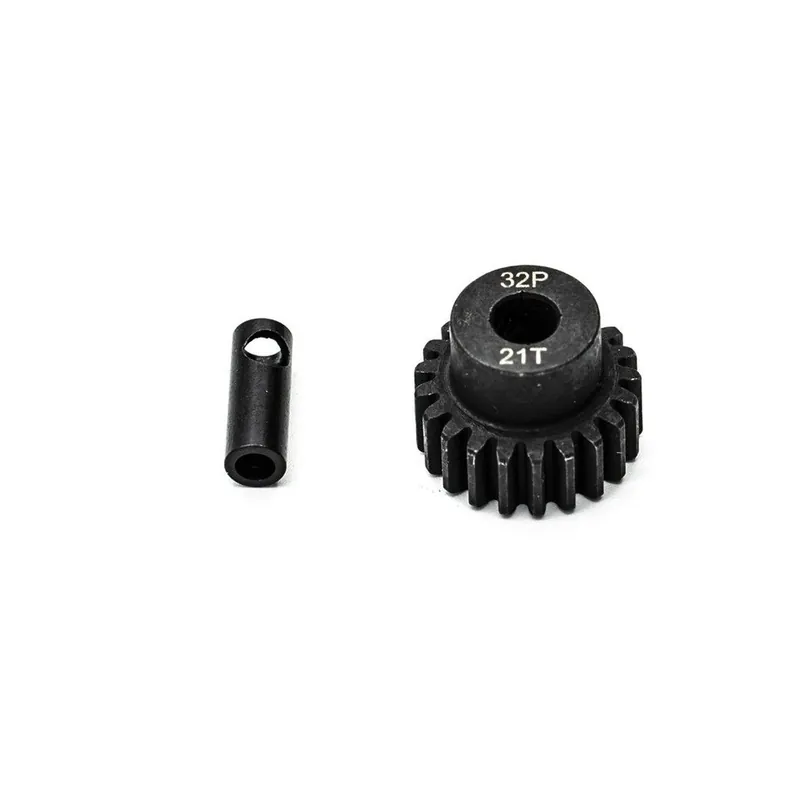 Finální Výprodej Ocelový motorový pastorek 21 zubů, modul 32DP s 5mm vrtáním a 3,17mm adaptérem