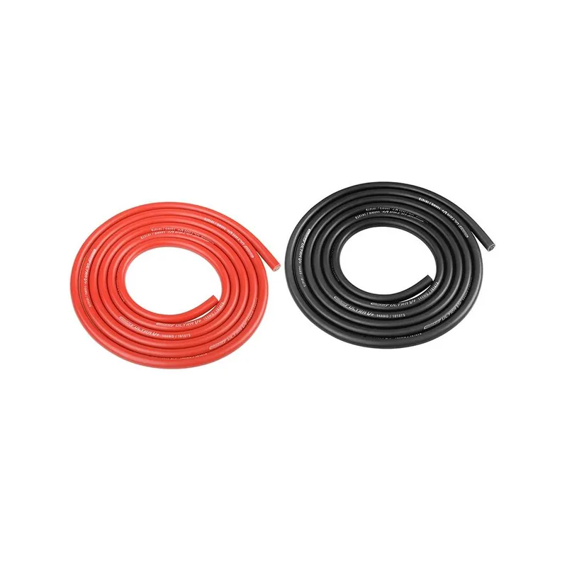 Silikonový kabel 3,5qmm, 14AWG, 2x1metr, černý a červený Odeslání Ihned