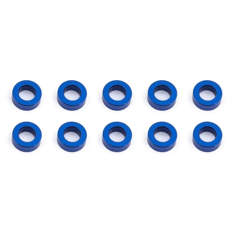 Tovární Cena Vymezovací hliníkové podložky, 5.5x3,0x2.0mm, modré, 10 ks.