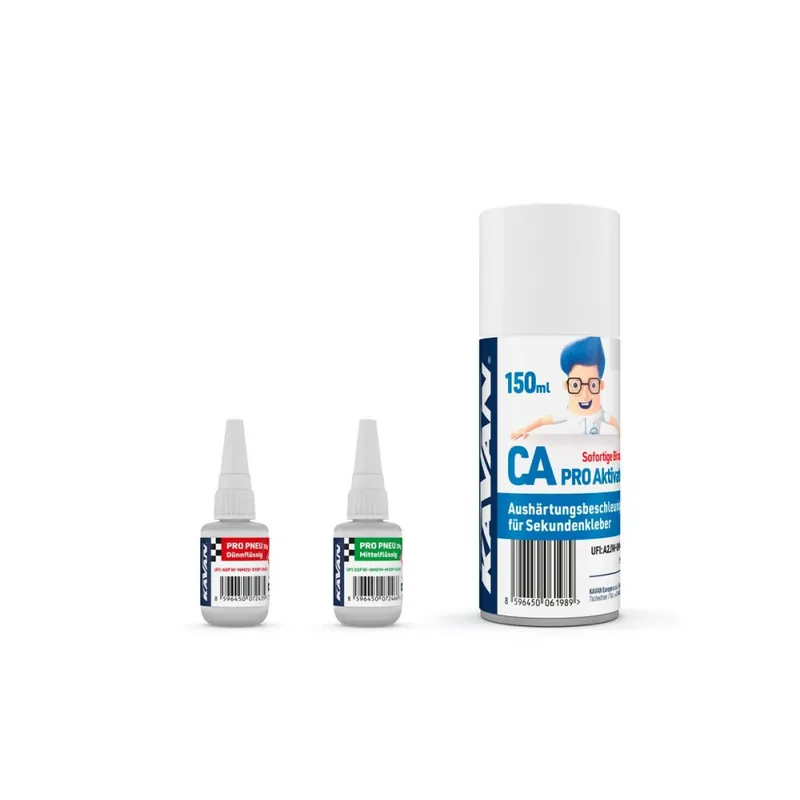 Omezená Nabídka KAVAN PRO PNEU střední a řidké vteřinové lepidlo 20g + Kavan PRO aktivátor CA 150ml