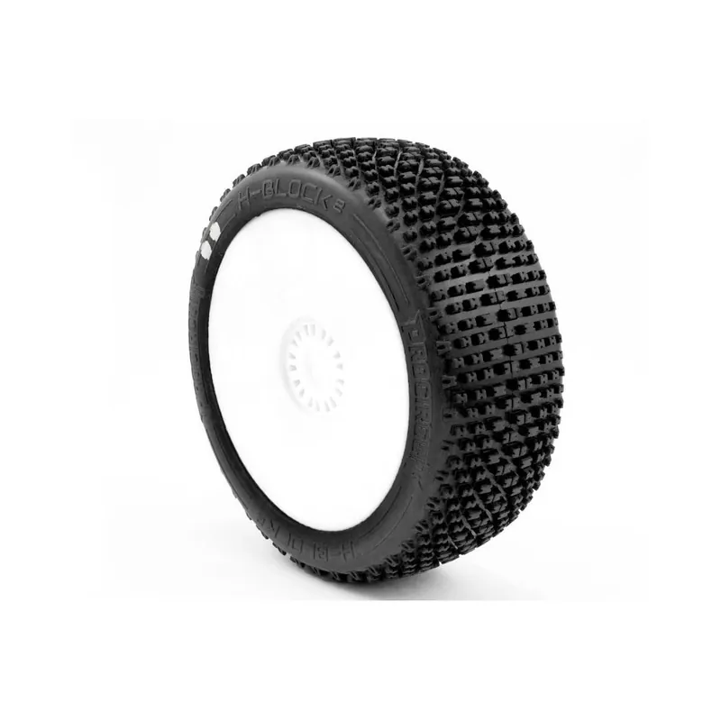 H-BLOCK V2 BUGGY S1 (SUPER SOFT) nalepené pneumatiky, bílé disky, 2 ks. Koupit Online