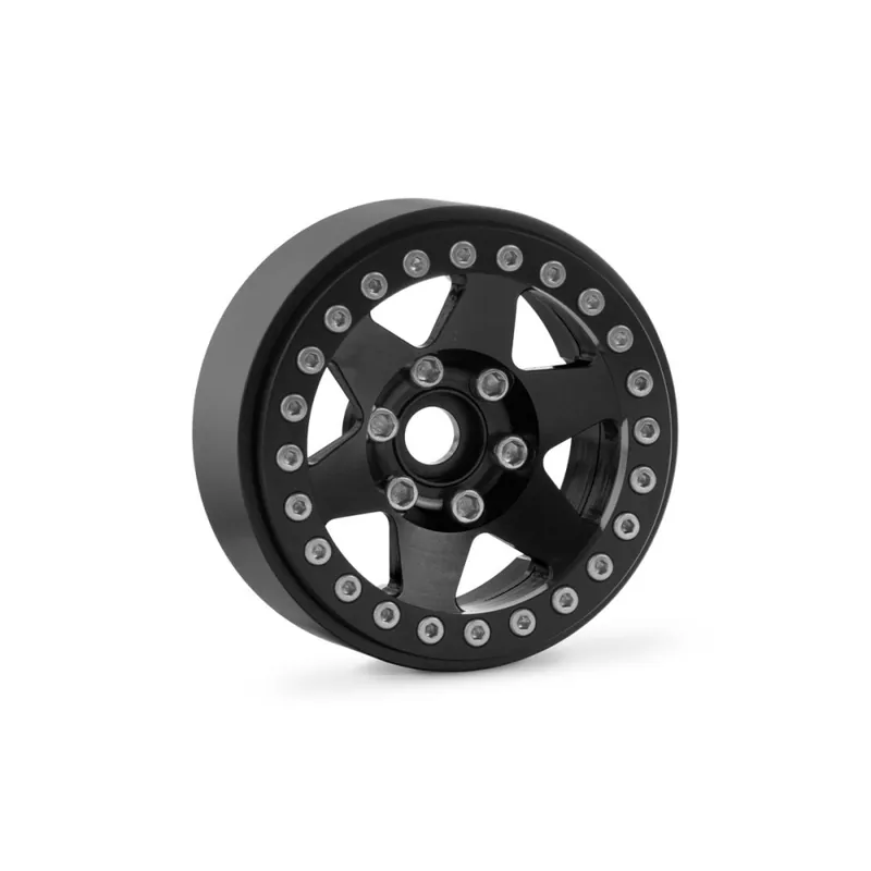 Must-Have 1.9‘‘ Hliníkové beadlock disky šestipaprskové pro 1/10 crawler/expedice černé - 2 ks