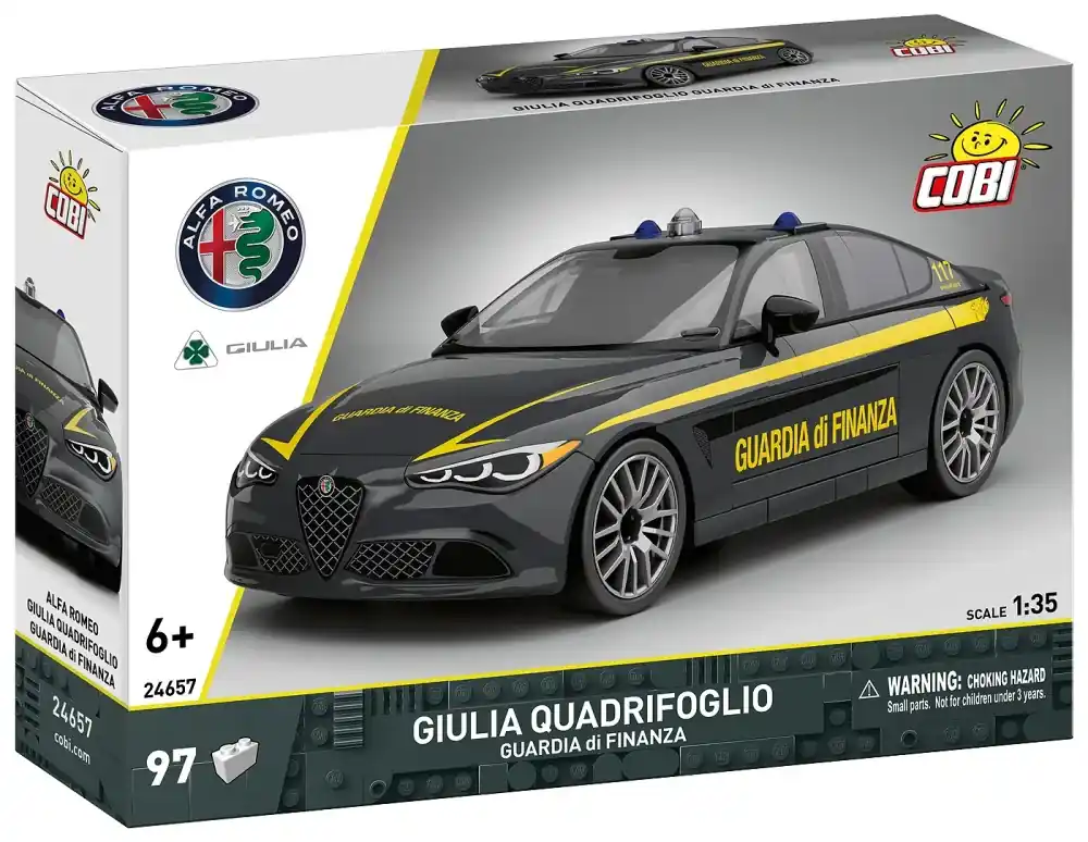 Alfa Romeo Giulia Quadrifoglio - Finanční policie - Plastová stavebnice COBI Hit Sezóny