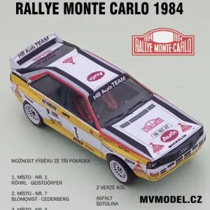 Jen Po Omezenou Doba Audi Quattro A2 - HB Audi team- Rallye Monte Carlo 1984 - 1 18