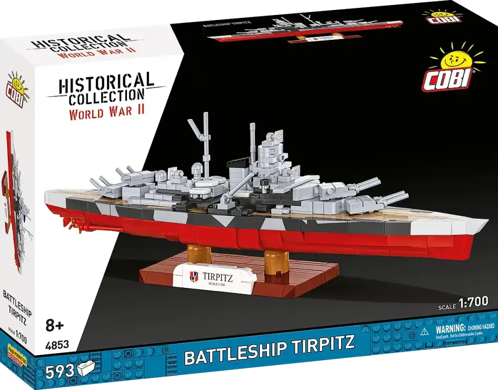 Bitevní loď Tirpitz WWII - Plastová stavebnice COBI Autentický