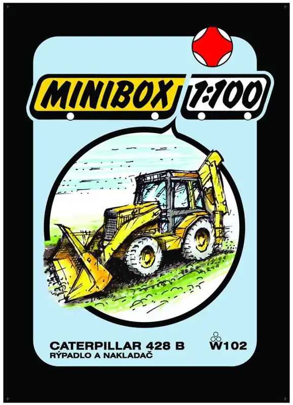 Ověřený Caterpillar 428 B, rýpadlo a nakladač