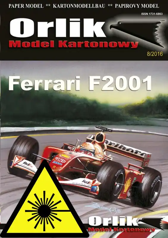 Tovární Cena Ferrari F2001 - Laserové doplňky - kostra, díly kol