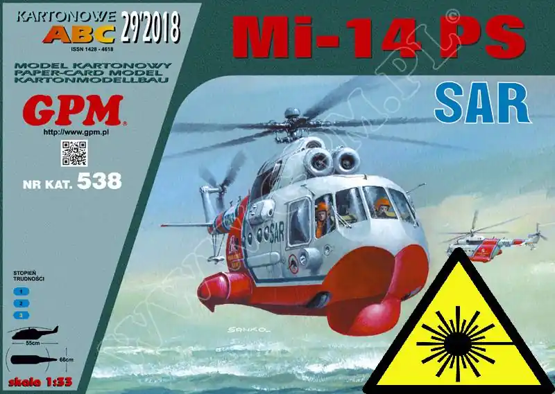 Helikoptéra Mi-14 PS SAR - Laserové doplňky - kostra Ověřený